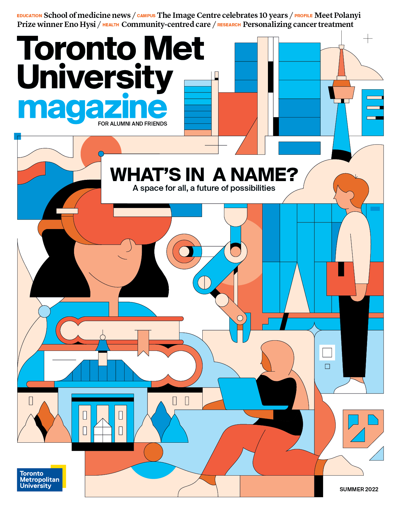 Toronto Met University magazine summer 2022 cover.