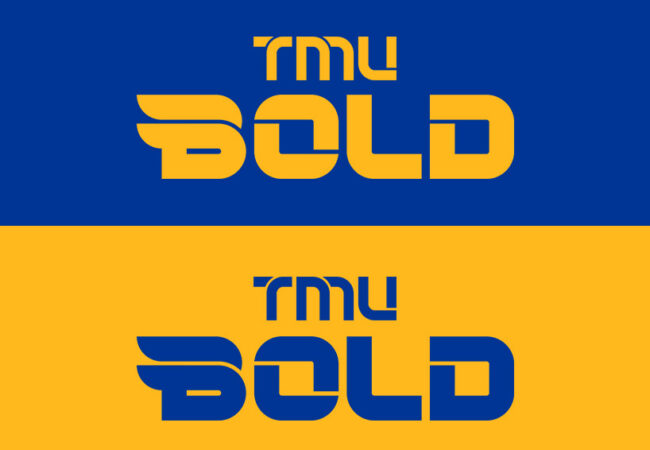 The new TMU Bold logo designed by Athletics & Recreation.