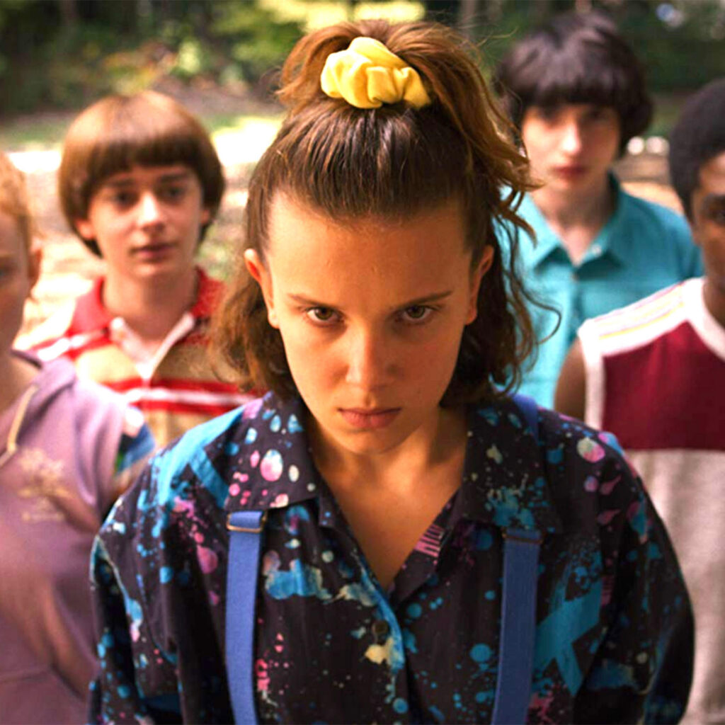 Screenshot of children in Stranger Things