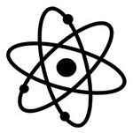 doodle of an atom.