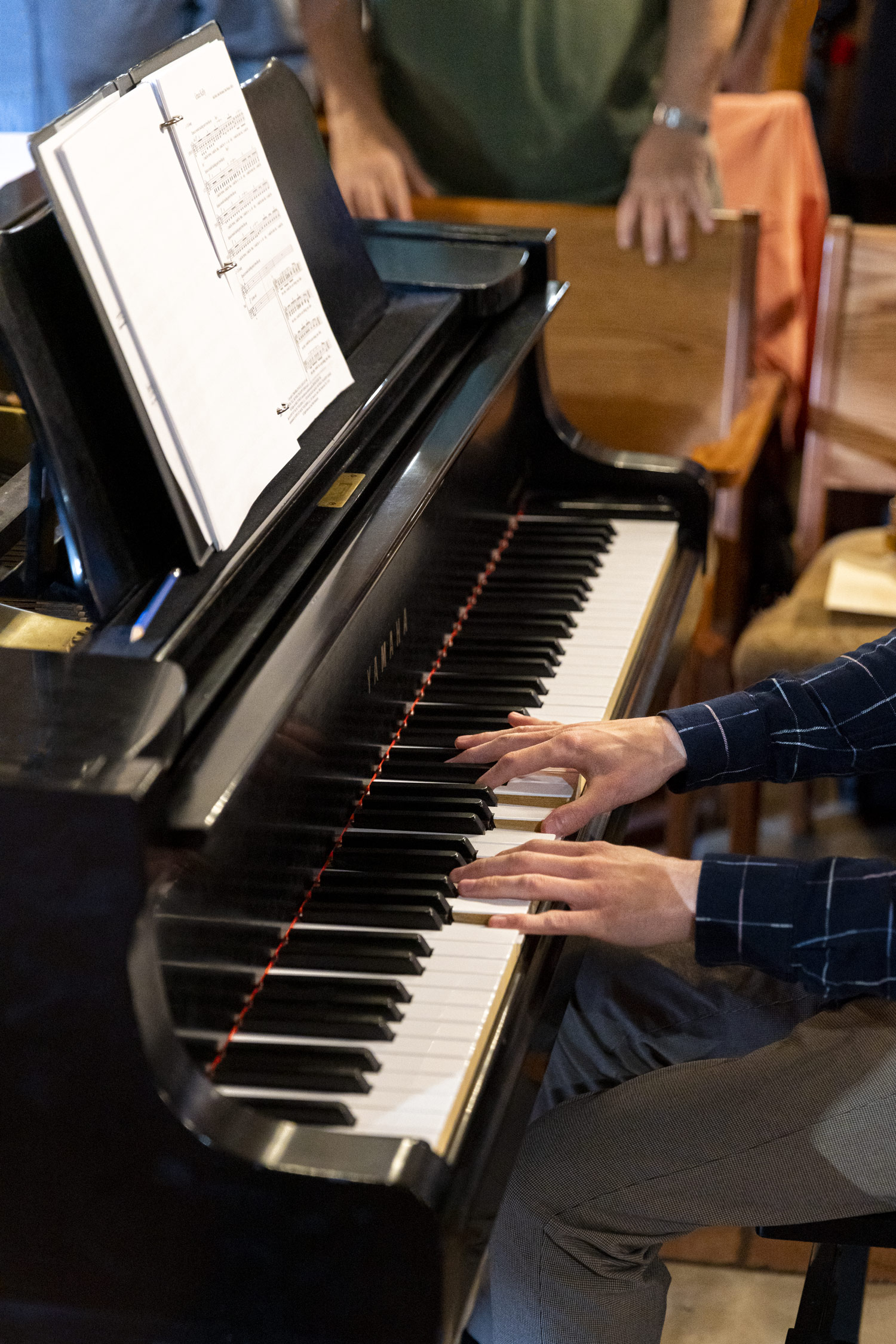 A person playing piano.