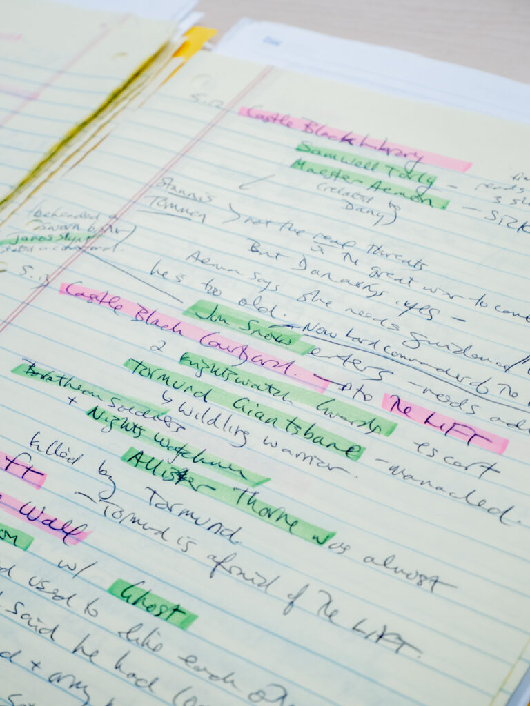 Handwritten notes.