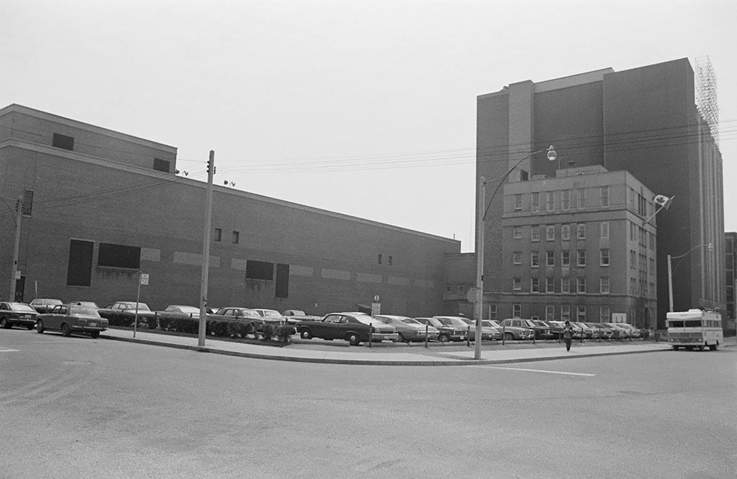 The original parking lot that was replaced.